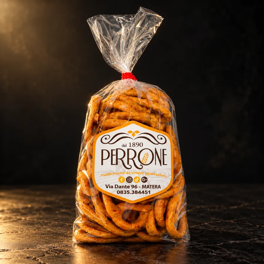 Taralli al peperone crusco, Panificio Perrone, 500 g
